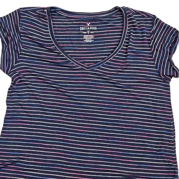 American Eagle Outfitters Tops - American Eagle Soft & Sexy Women's Short Sleeve V-Neck Casual Shirt Size S/P/CH